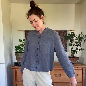 Kordal Studio undyed cotton button up shirt or lightweight jacket